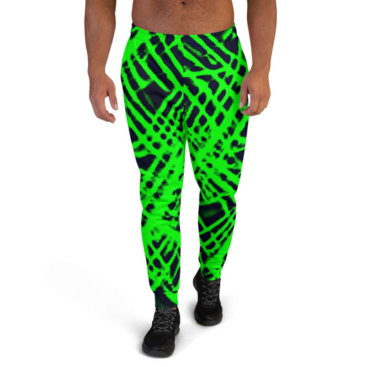 GREEN BLACK Co-Lab Men's Joggers Jogging Pants - Lizard Vigilante