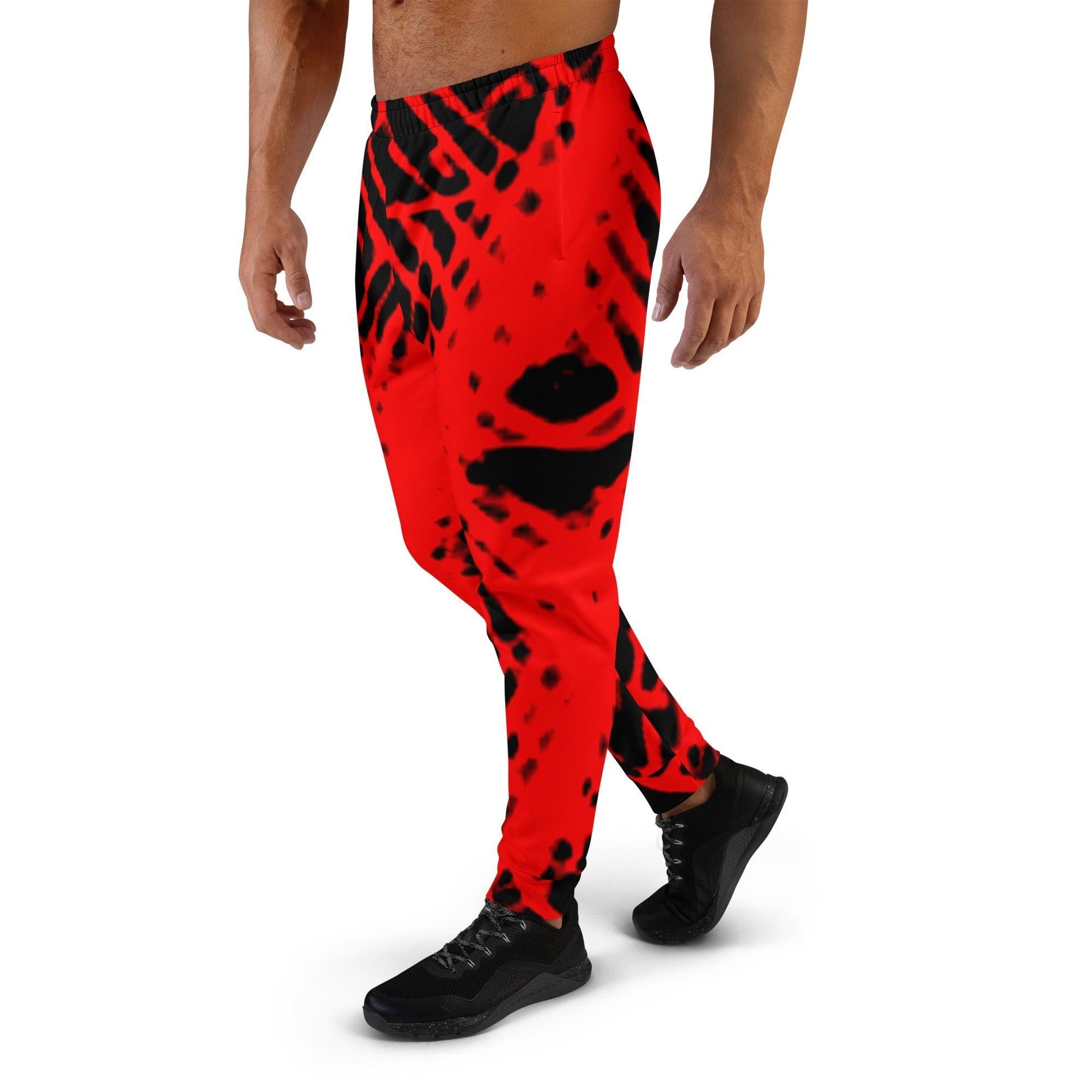 Red And Black Co-Lab Men's Joggers Jogging pants - Lizard Vigilante