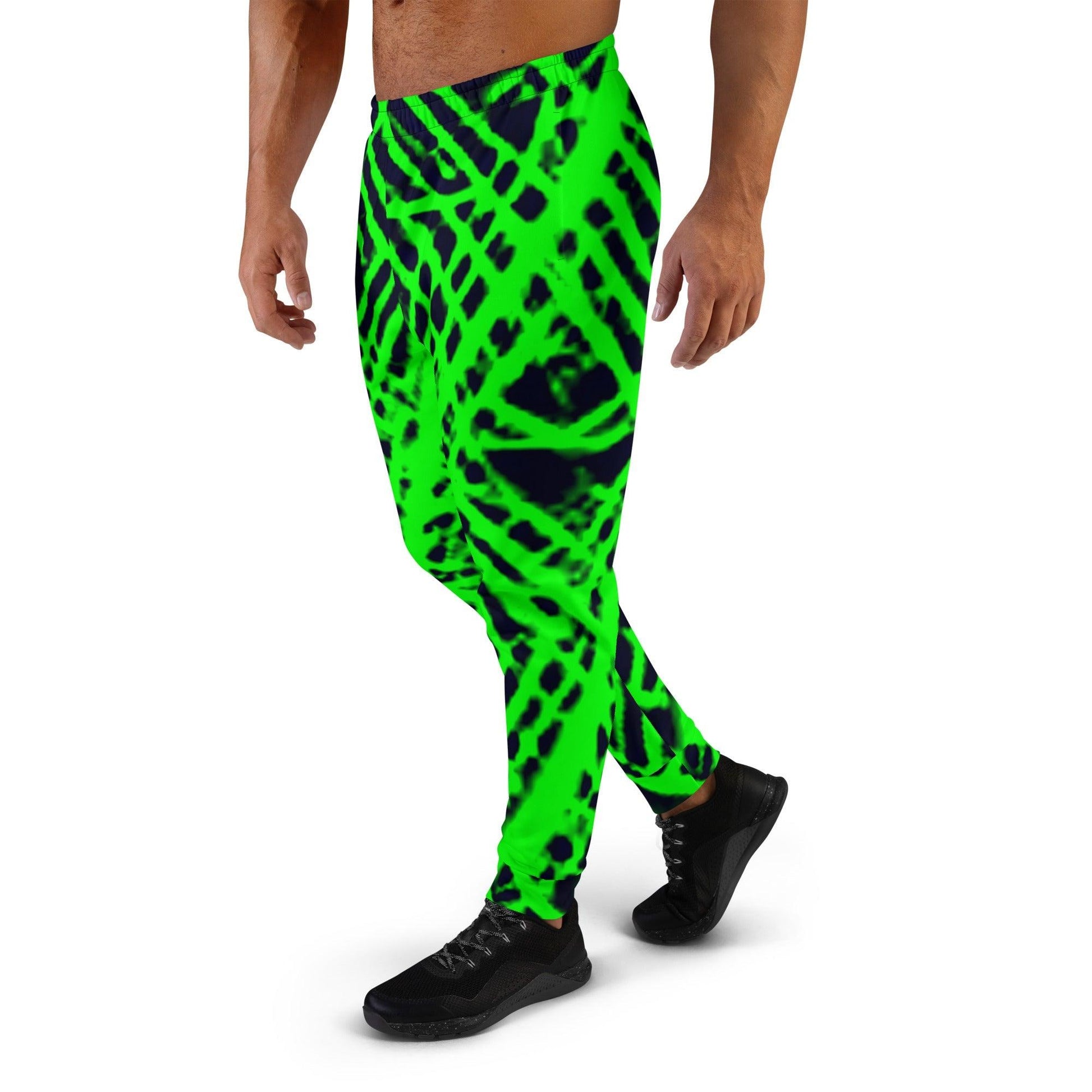 GREEN BLACK Co-Lab Men's Joggers Jogging Pants - Lizard Vigilante