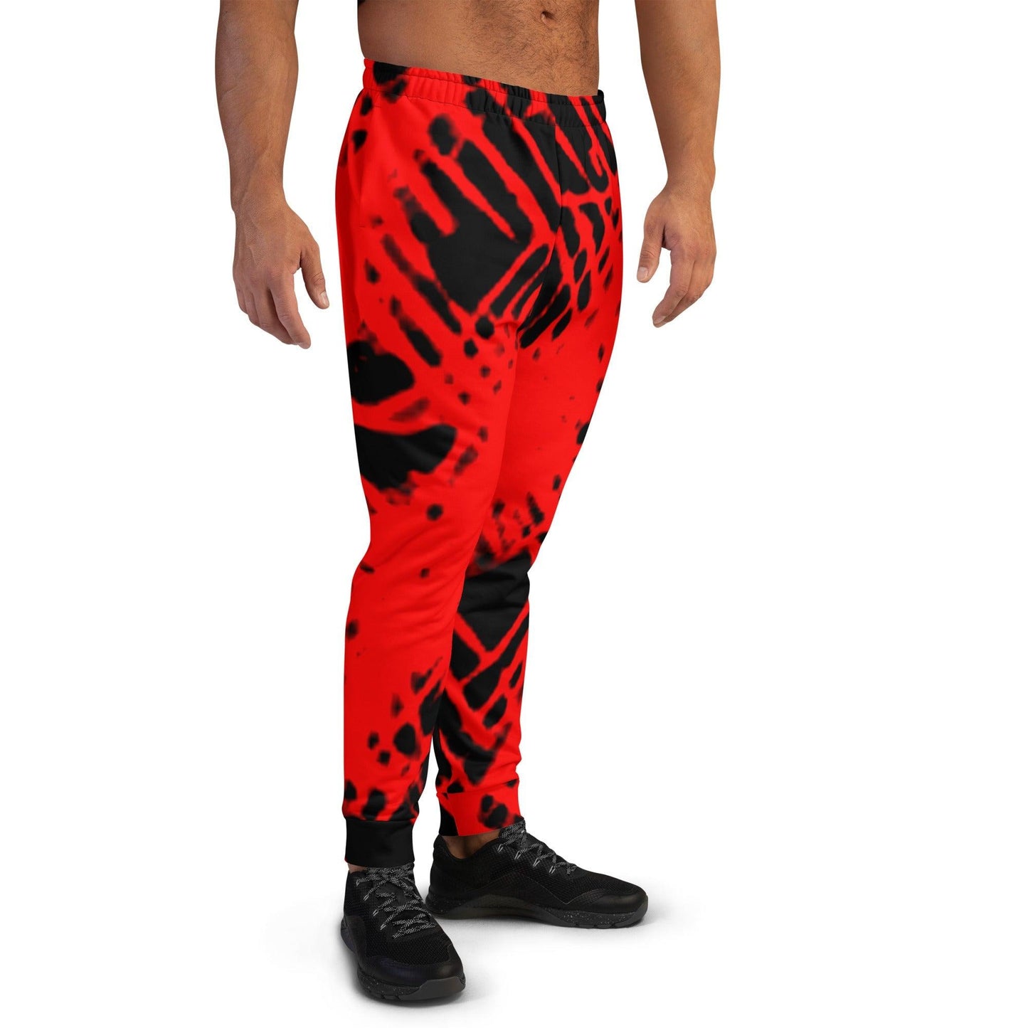 Red And Black Co-Lab Men's Joggers Jogging pants - Lizard Vigilante