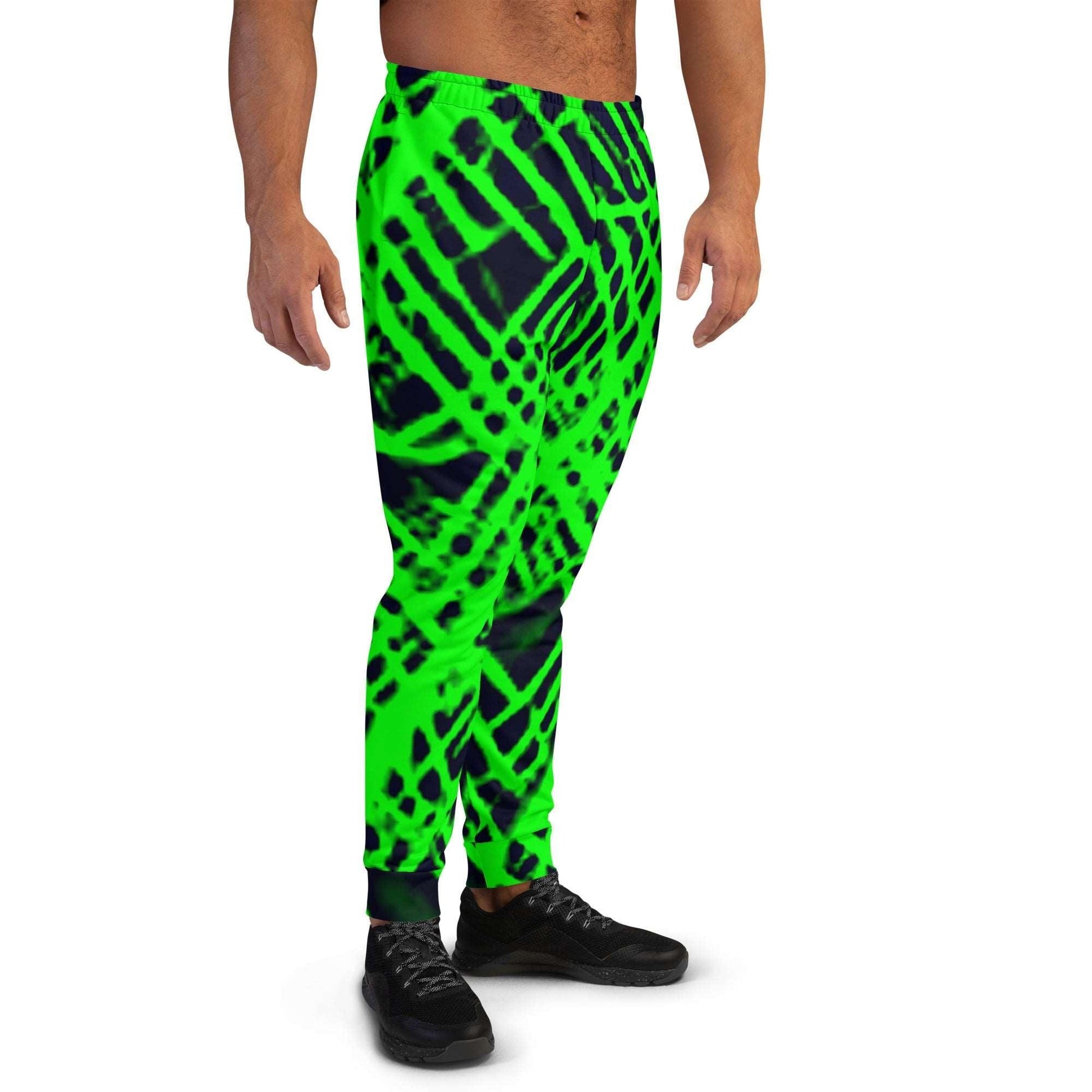 GREEN BLACK Co-Lab Men's Joggers Jogging Pants - Lizard Vigilante