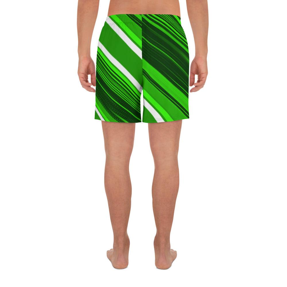 Green Sliced Men's Recycled Athletic Shorts - Lizard Vigilante