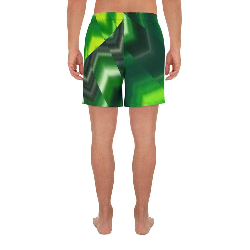 Azif by Evets! Green Men's Recycled Athletic Shorts - Lizard Vigilante