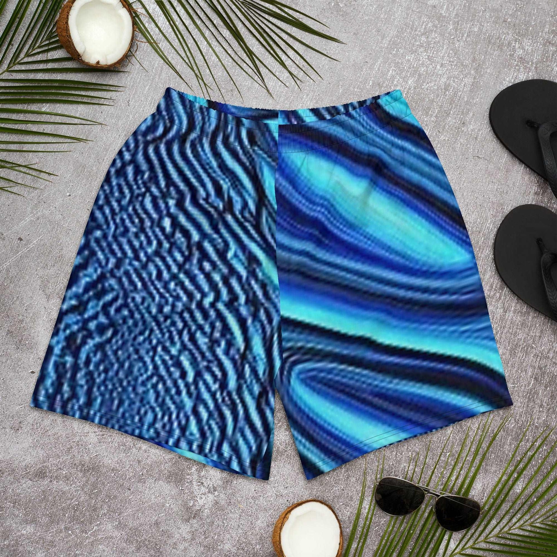 Blue WavePool Men's Recycled Athletic Shorts - Lizard Vigilante