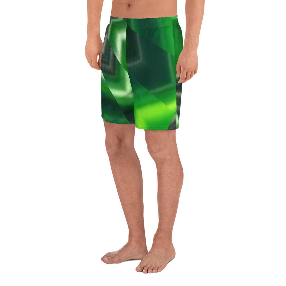 Azif by Evets! Green Men's Recycled Athletic Shorts - Lizard Vigilante