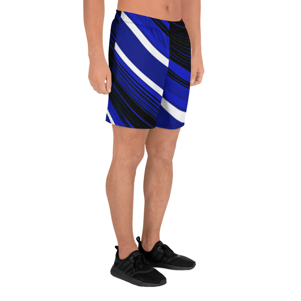 Blue Sliced Men's Recycled Athletic Shorts - Lizard Vigilante