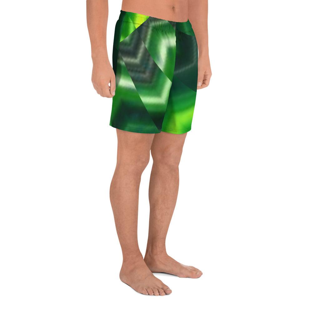 Azif by Evets! Green Men's Recycled Athletic Shorts - Lizard Vigilante