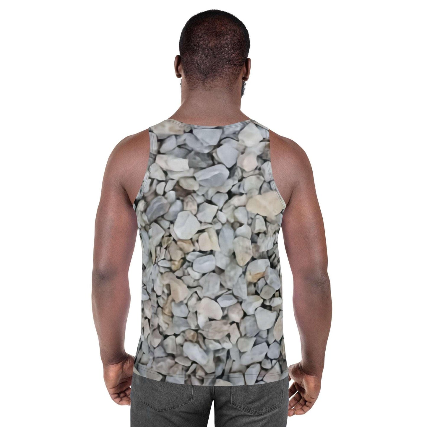 Gravel Unisex Rock Tank Top Featuring Gravel Rocks all over - Lizard Vigilante