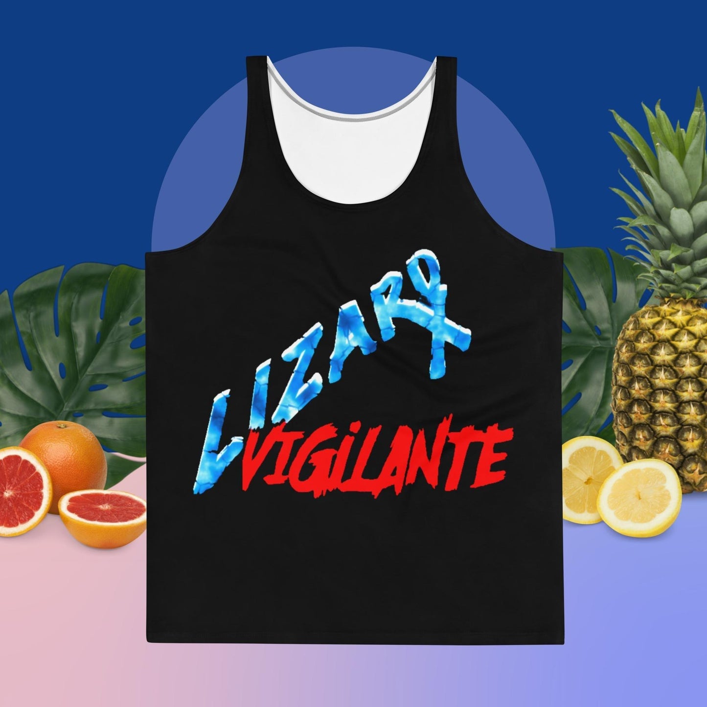 Unisex-y Unisex Lizard Vigilante Heavy Metal Tank Top - Lizard Vigilante