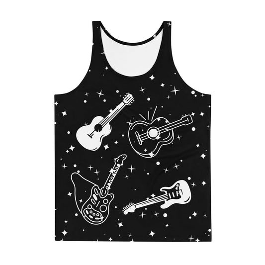 Space Guitared Unisex Tank Top Guitar Shirt - Lizard Vigilante