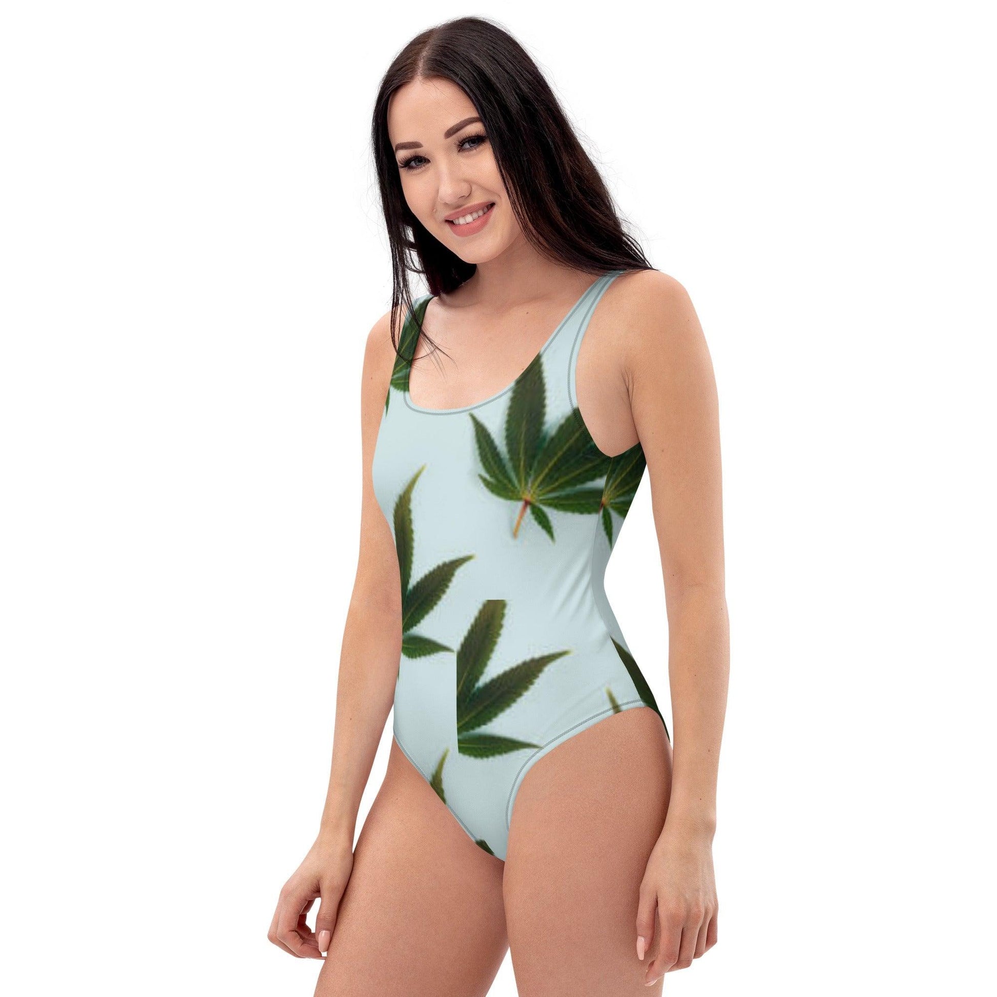 Weed One-Piece Swimsuit - Lizard Vigilante