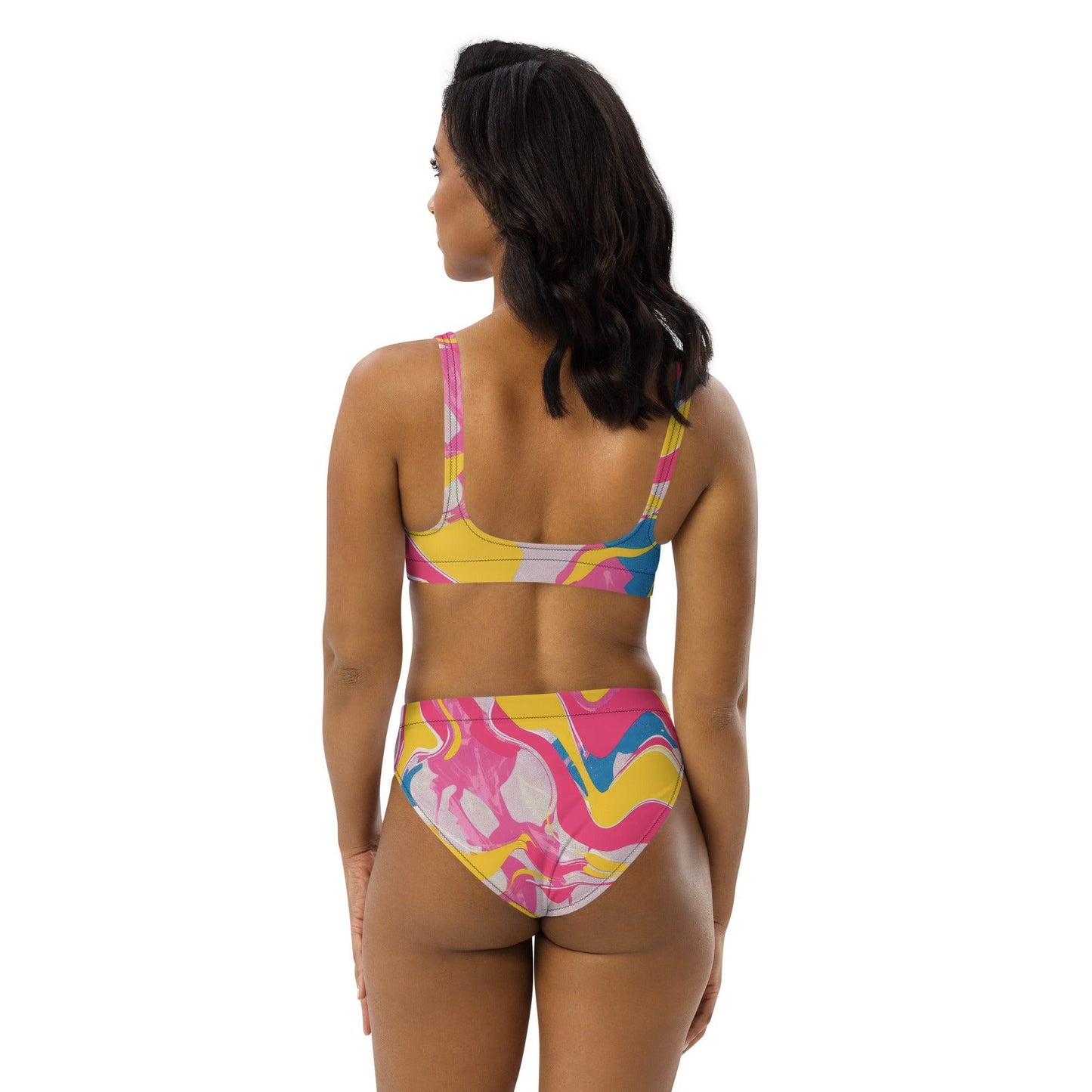 Groovy High-Waisted Bikini for Festivals & Raves