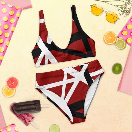 The Edward Recycled High-Waisted Bikini - Premium bikini from Lizard Vigilante - Just $44.99! Shop now at Lizard Vigilante