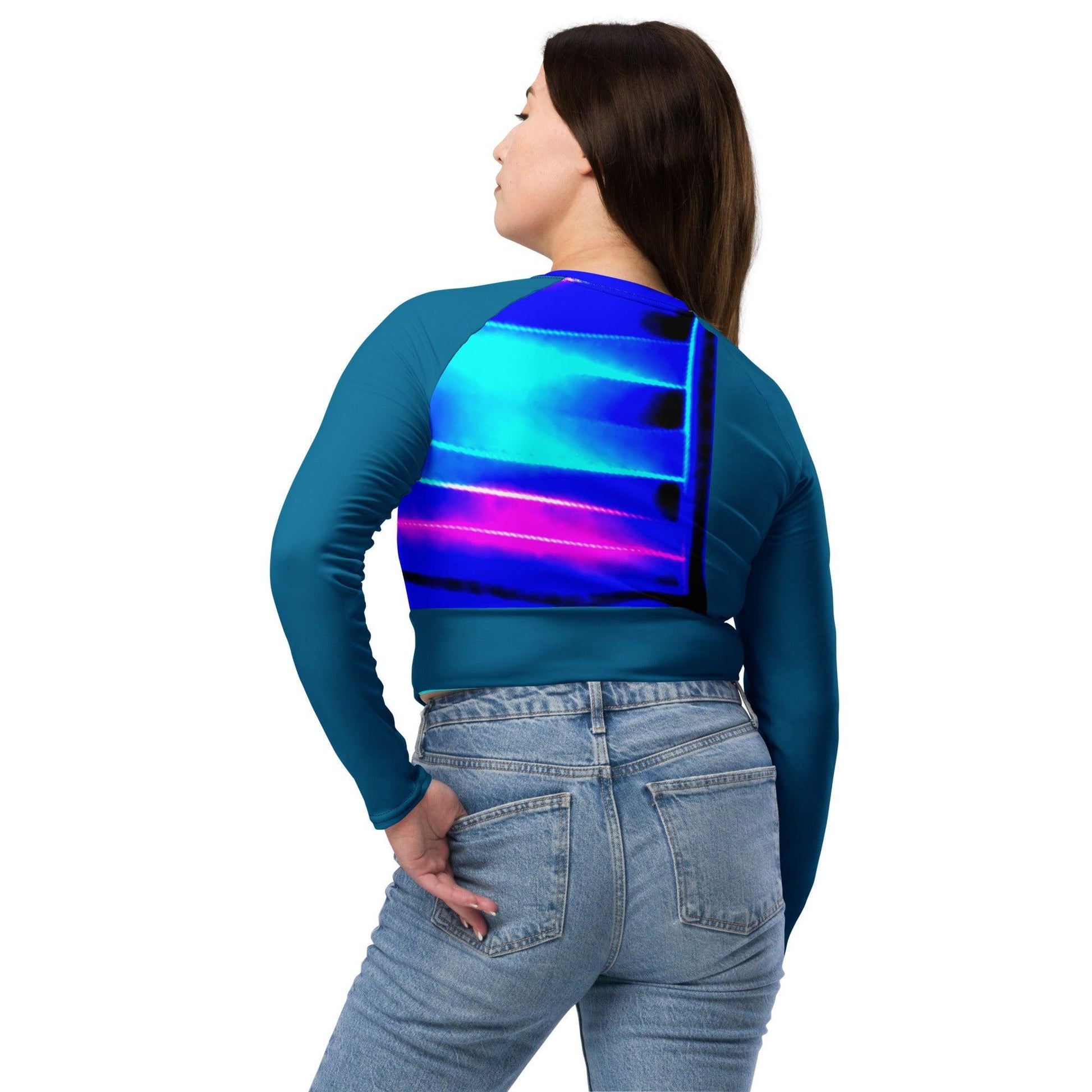 Multiple Color Recycled long-sleeve crop top - Lizard Vigilante