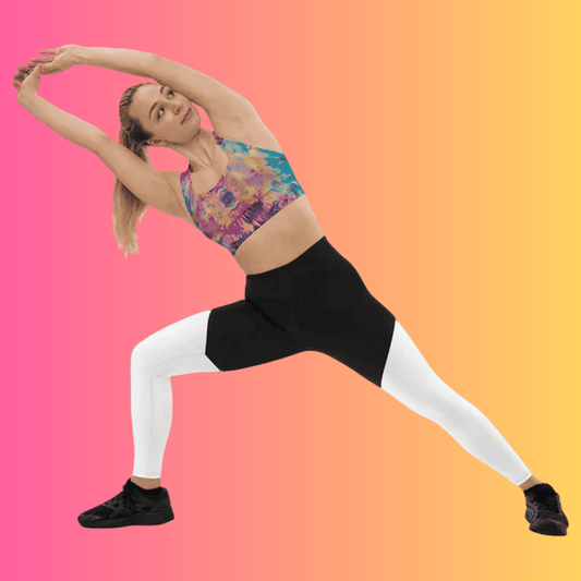 Vibrant Tie-Dye Longline Sports Bra for EDM Lovers