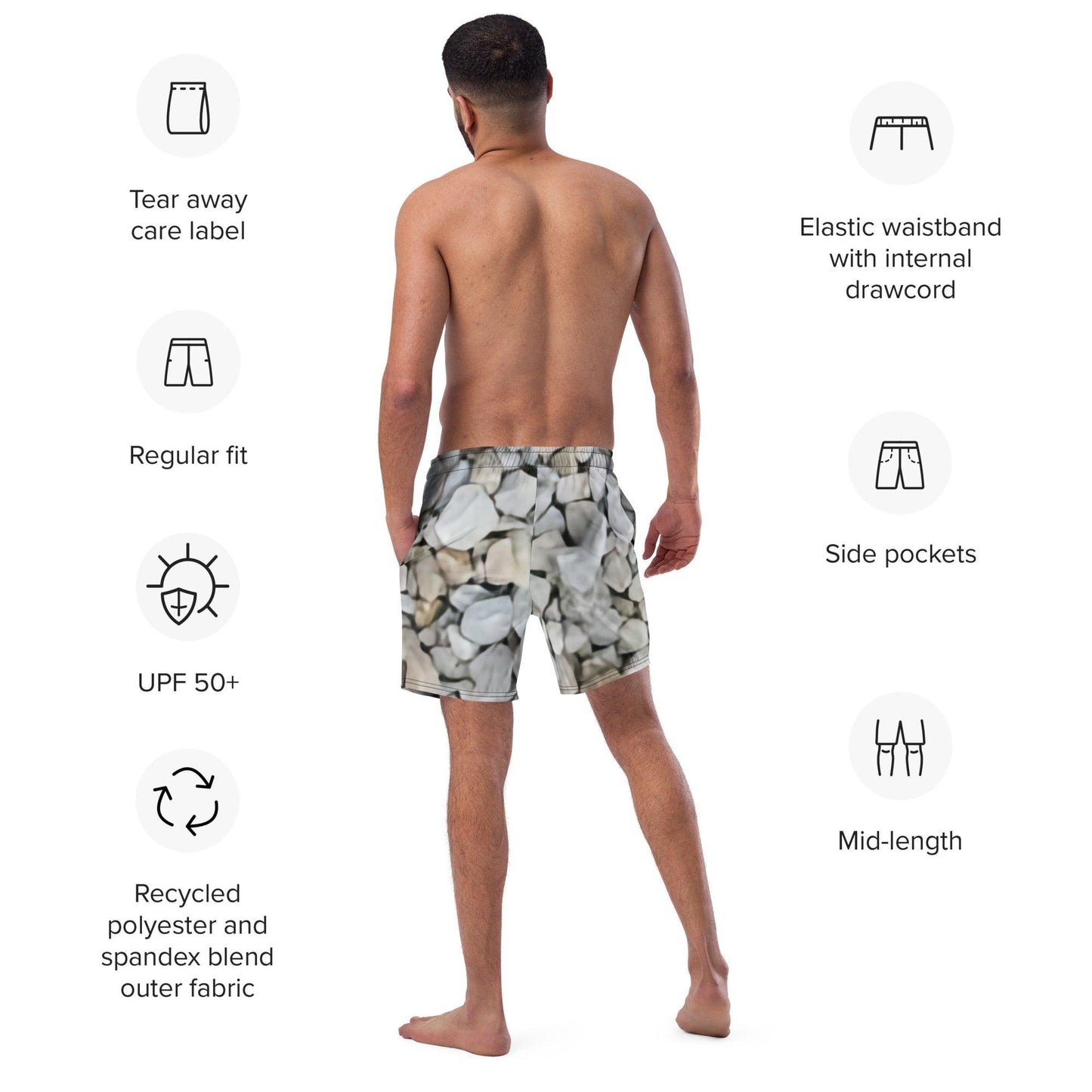 Men's Gravel Rock Swim Trunks - Lizard Vigilante