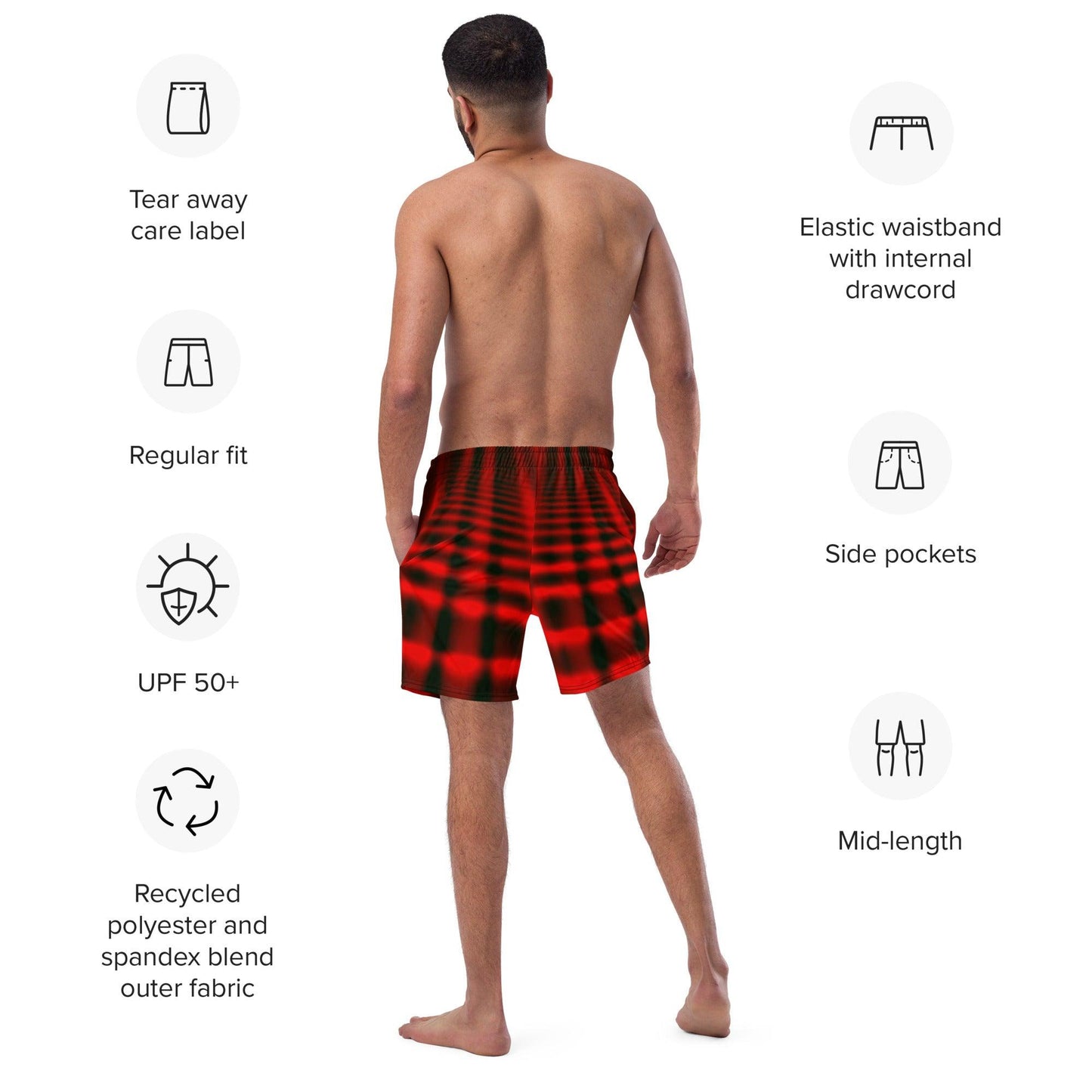 Red Freetrails Men's swim trunks - Lizard Vigilante