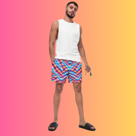 Custom EDM Festival Abstract Rave Swim Shorts