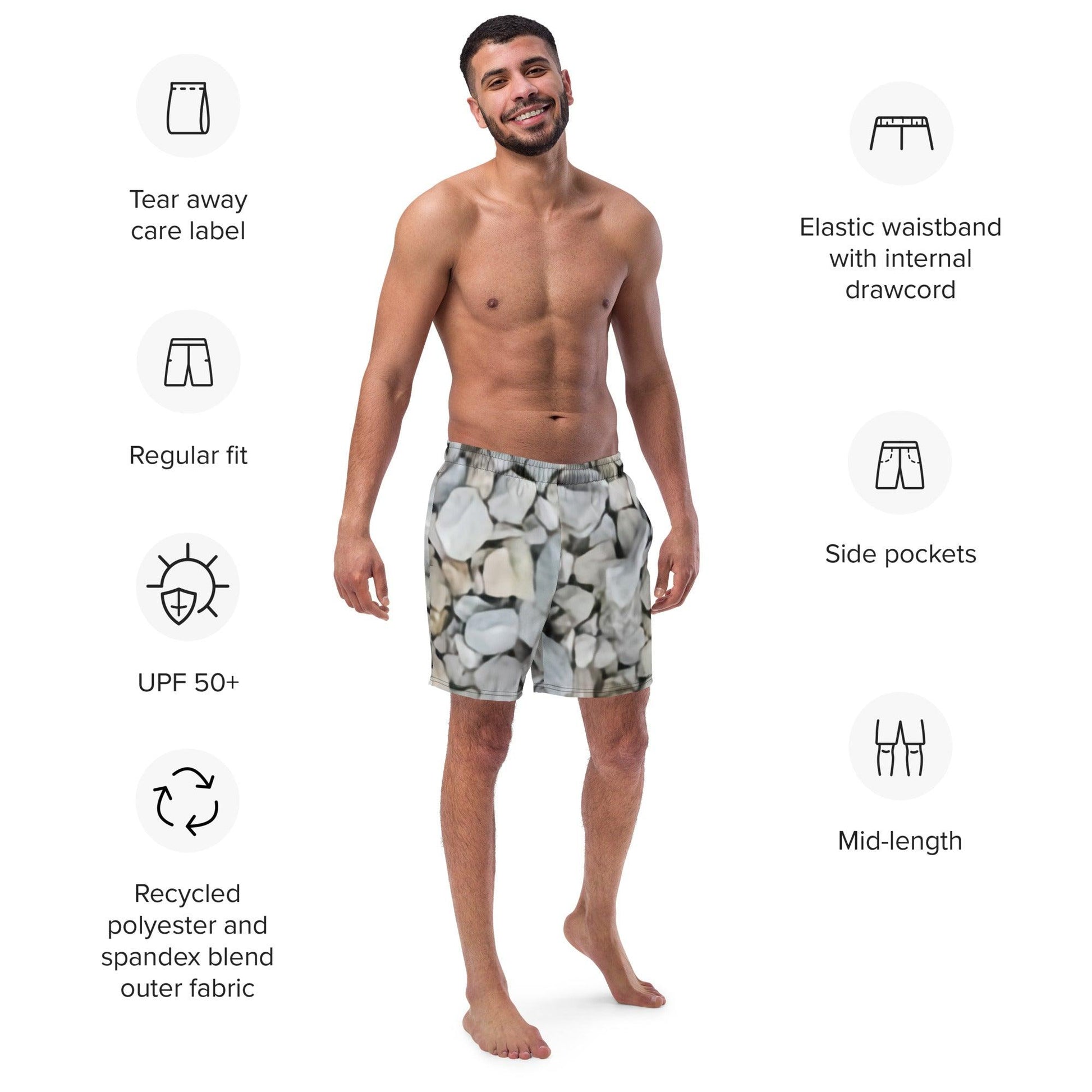 Men's Gravel Rock Swim Trunks - Lizard Vigilante