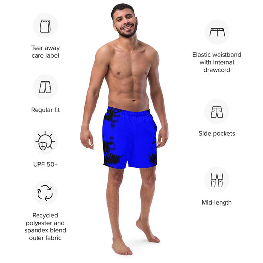 Blueblob Men's Quick Drying swim trunks small Pocket - Lizard Vigilante