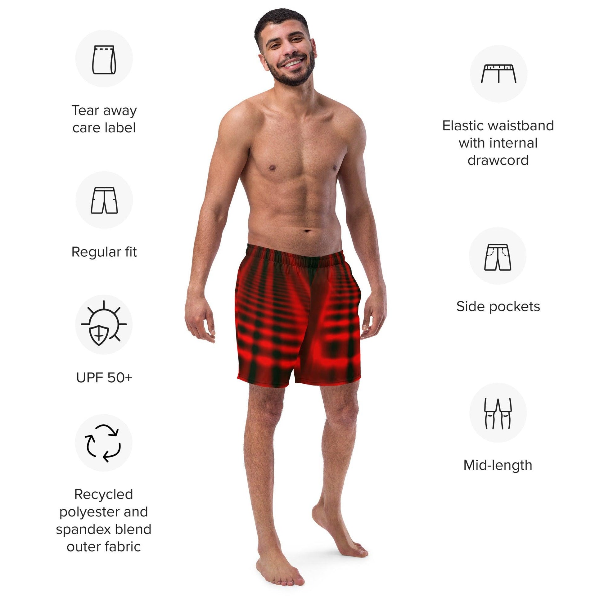 Red Freetrails Men's swim trunks - Lizard Vigilante