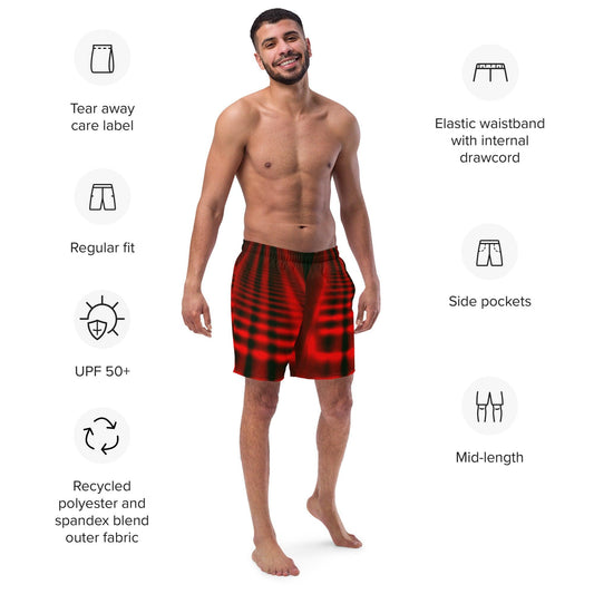 Red Freetrails Men's swim trunks - Lizard Vigilante