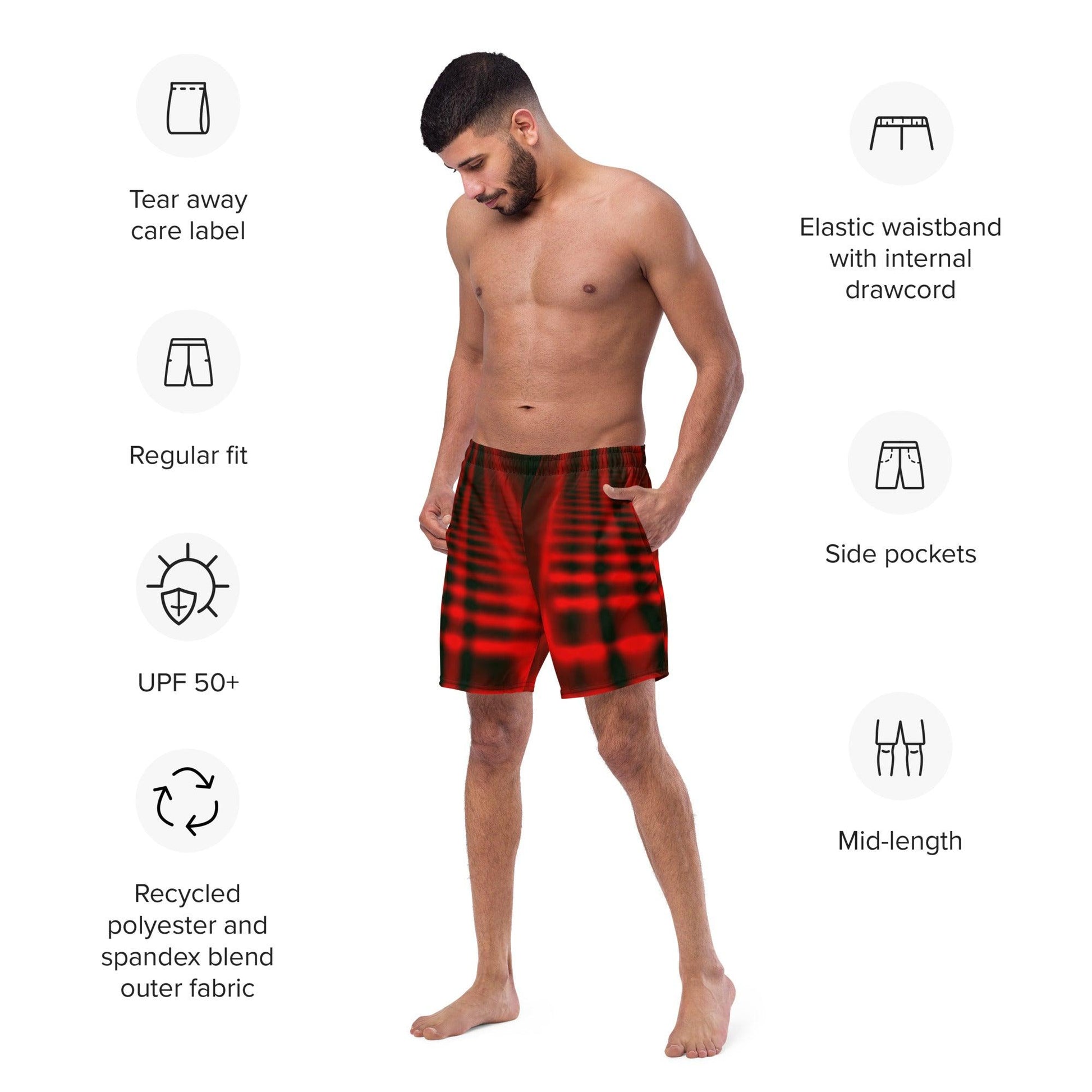 Red Freetrails Men's swim trunks - Lizard Vigilante