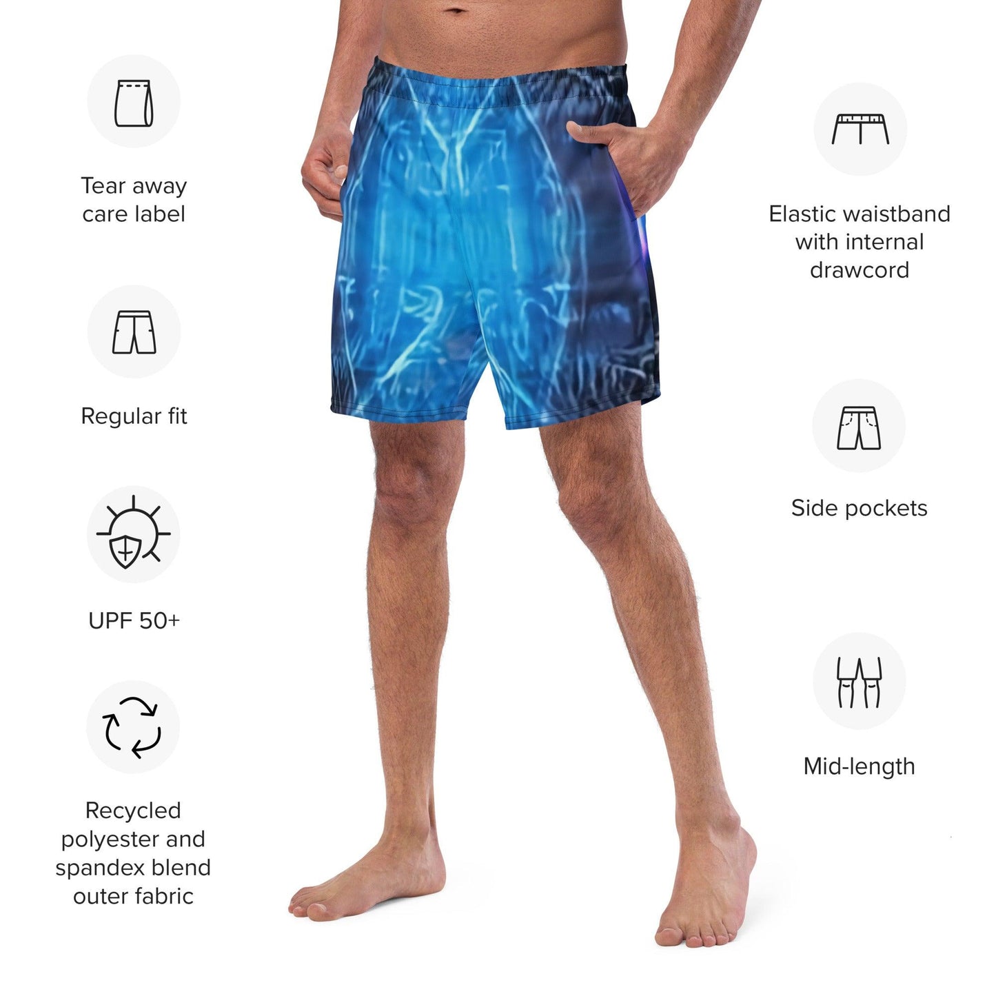 BluPhaze Men's Swim Trunks - Lizard Vigilante