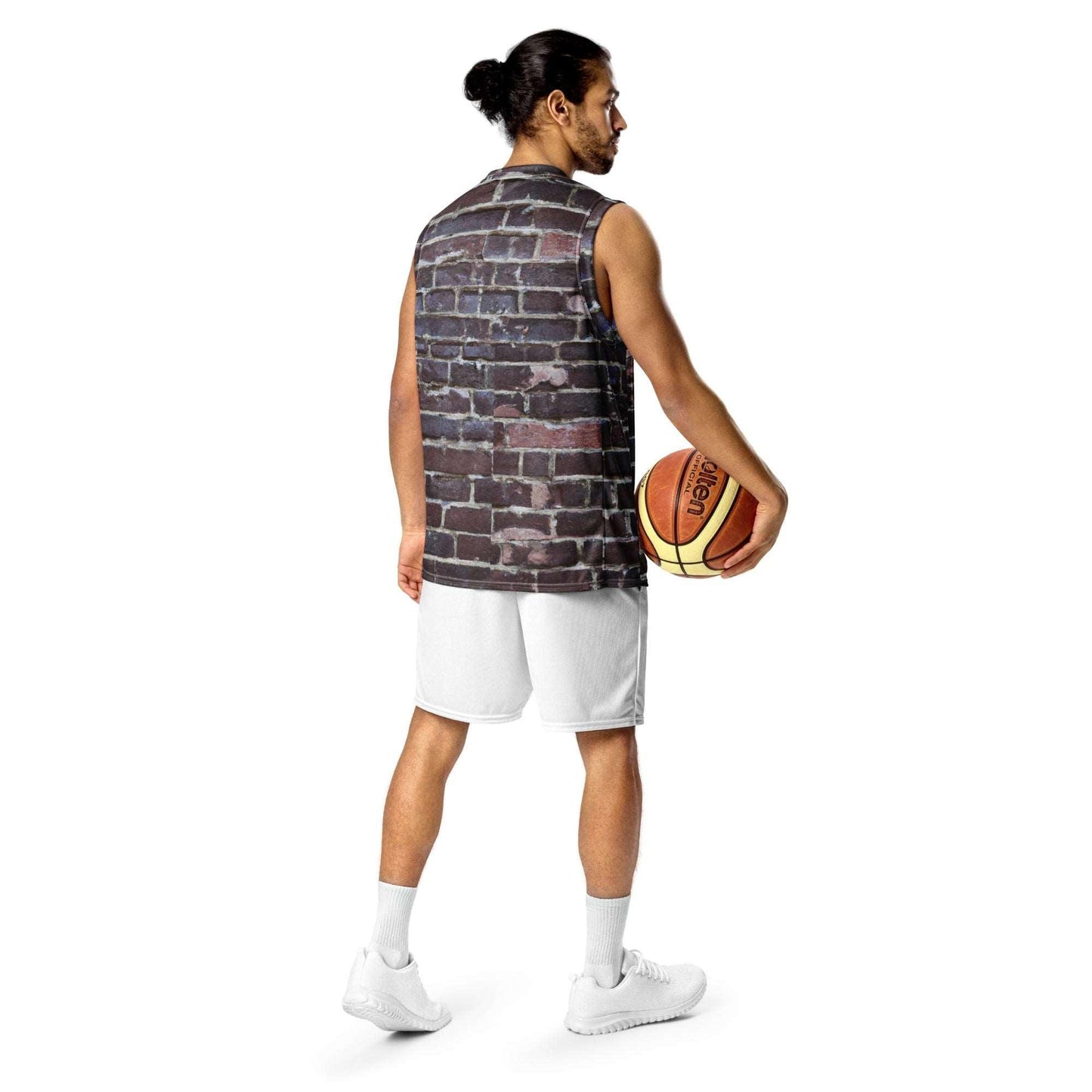 Brick Wall Recycled Unisex Basketball Jersey / Shooting Bricks Muscle Shirt - Lizard Vigilante