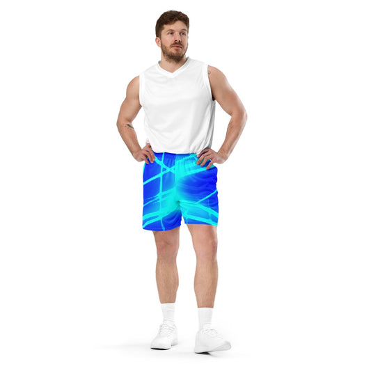 Blue Waveout Unisex mesh shorts - Lizard Vigilante