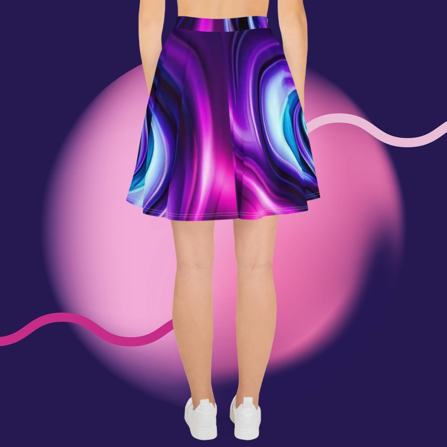 PurpSwirl Skater Skirt by Evets! for Lizard Vigilante - Lizard Vigilante