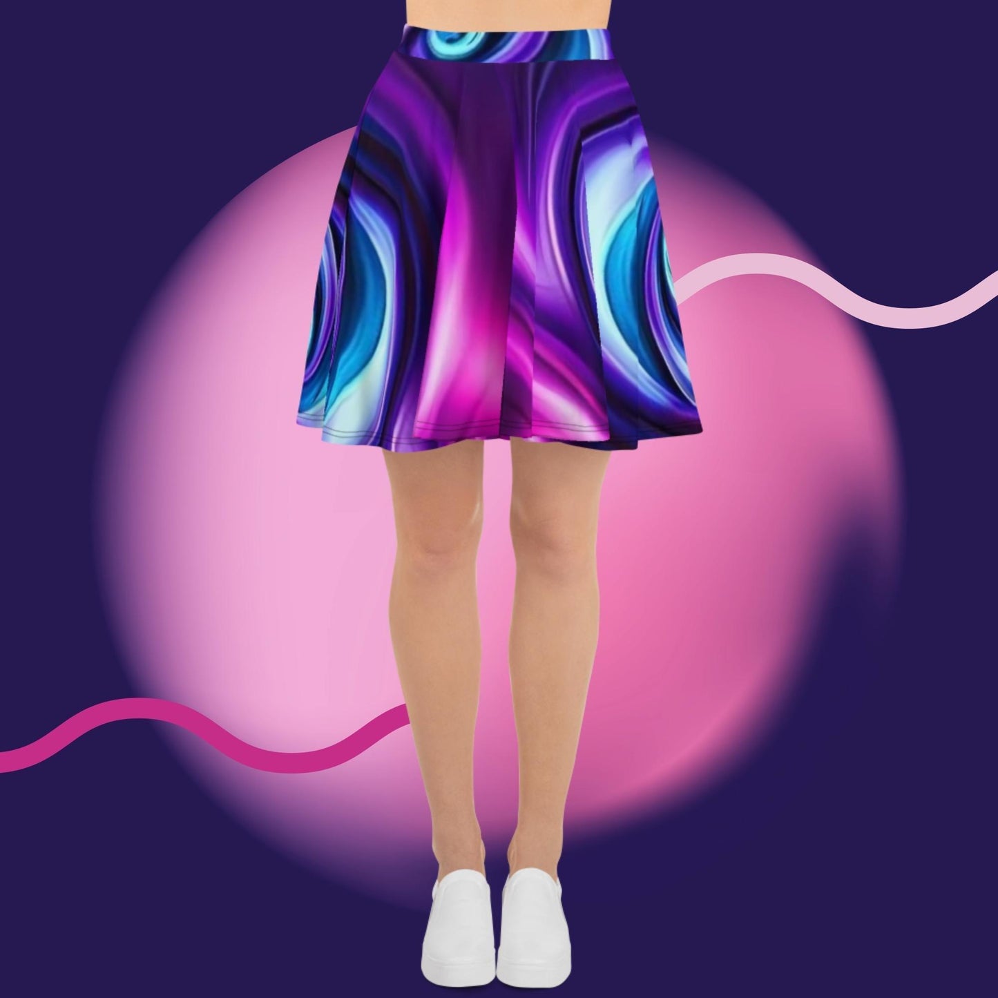 PurpSwirl Skater Skirt by Evets! for Lizard Vigilante - Lizard Vigilante