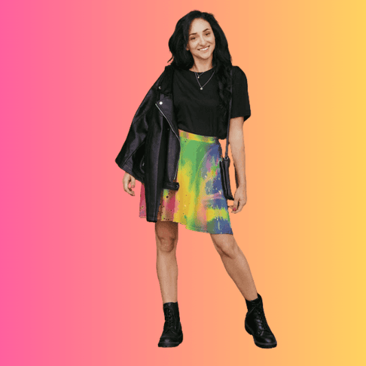 Vibrant Tie-Dye Skater Skirt for Epic Festivals