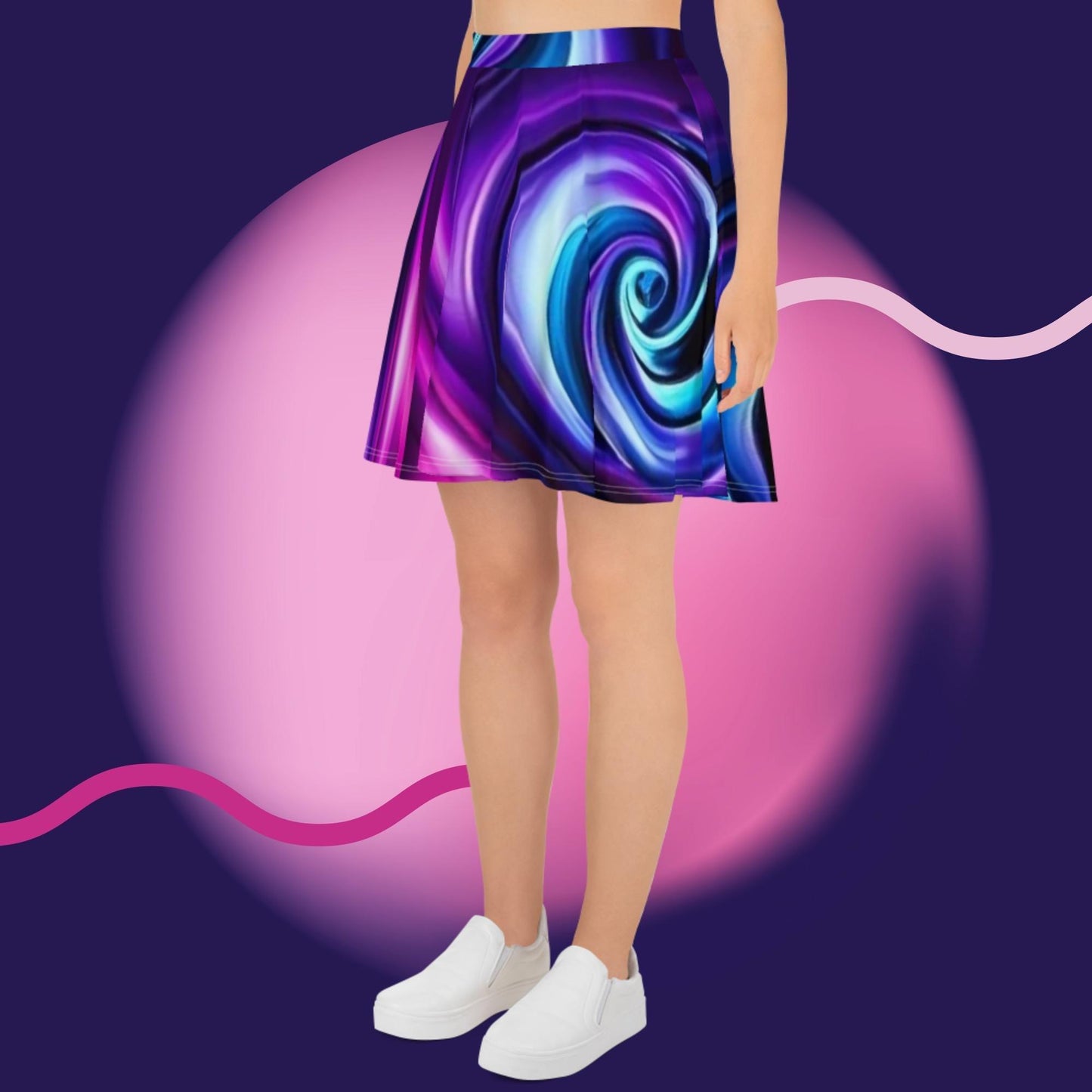 PurpSwirl Skater Skirt by Evets! for Lizard Vigilante - Lizard Vigilante