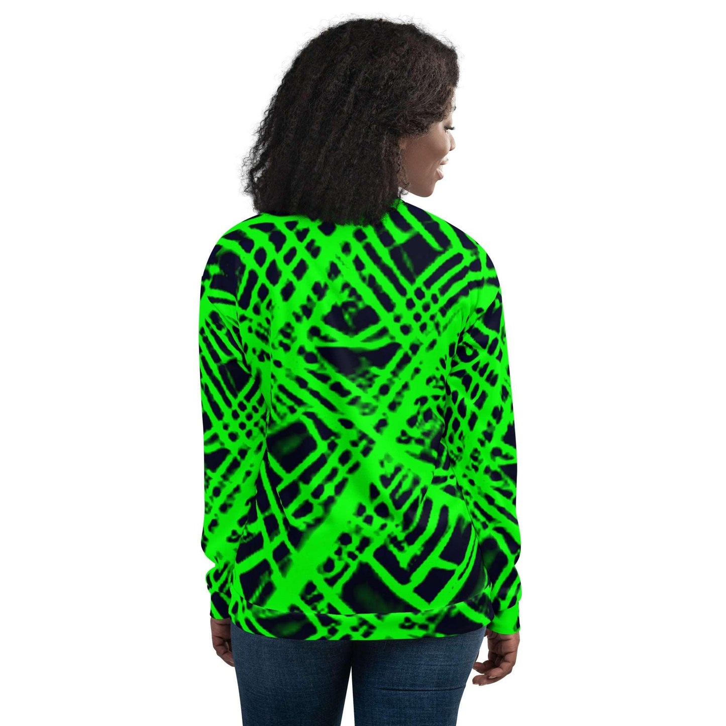 GREEN BLACK Co-Lab Unisex Bomber Jacket Coat - Lizard Vigilante