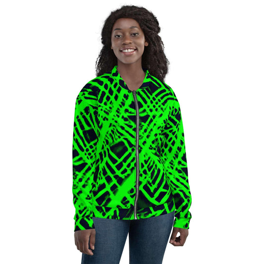 GREEN BLACK Co-Lab Unisex Bomber Jacket Coat - Lizard Vigilante