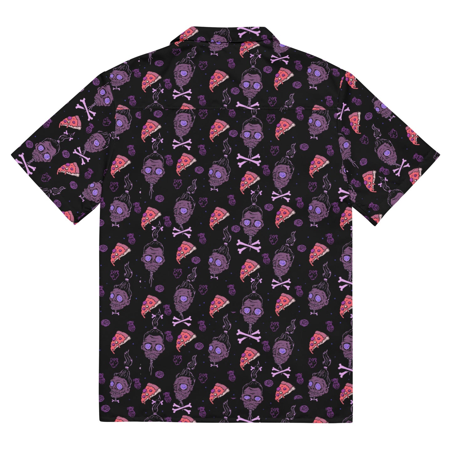 Horror Movies And Pizza Button-up