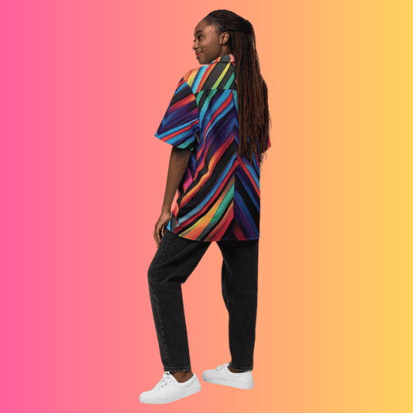 Neon Swirl Button-Up Shirt - Ultimate Festival Vibes Outfit