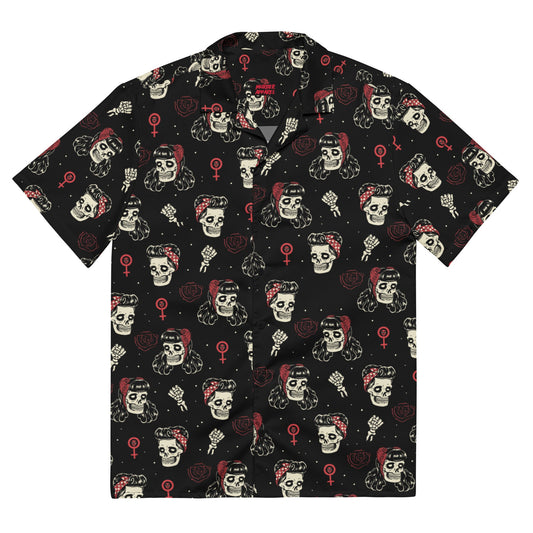 Undead Rosie Riveter Button-up