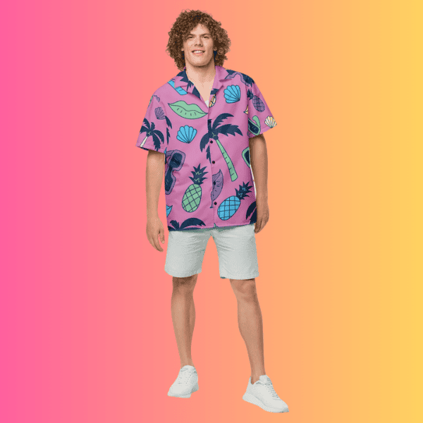 Retro Button Shirt for Raves and Festivals - Vibrant EDM Fashion