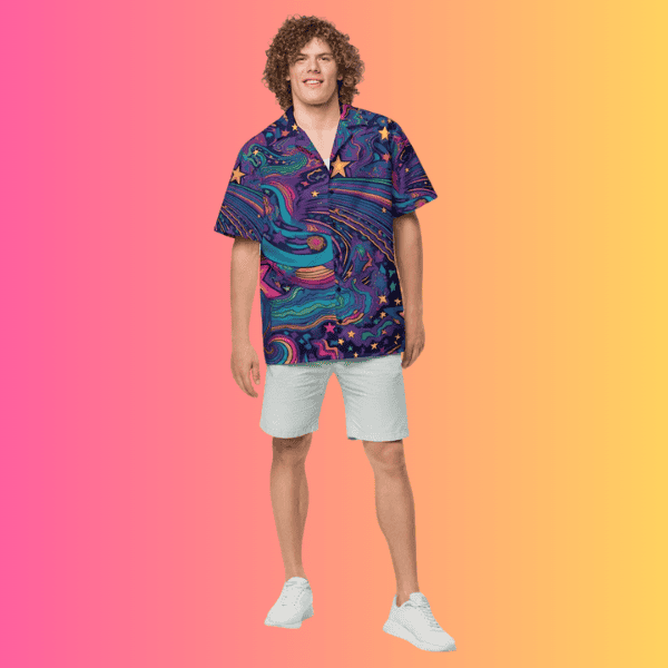 Psychedelic Universe Festival Button-Up Shirt