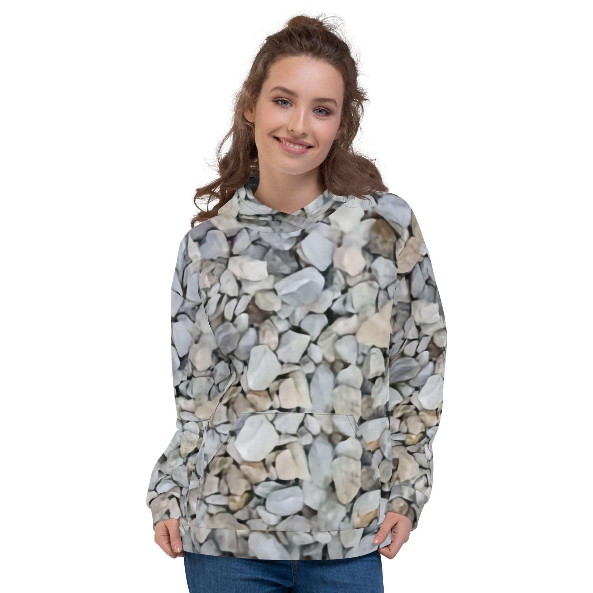 Gravel Rock Unisex Hoodie Featuring Rocks - Lizard Vigilante