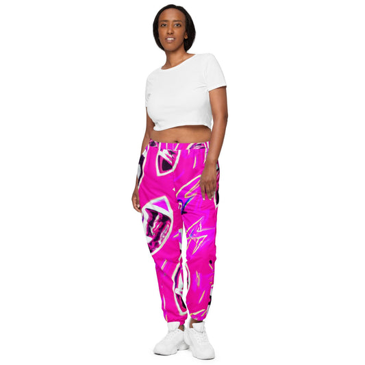 Pink Footballed Unisex track pants - Lizard Vigilante