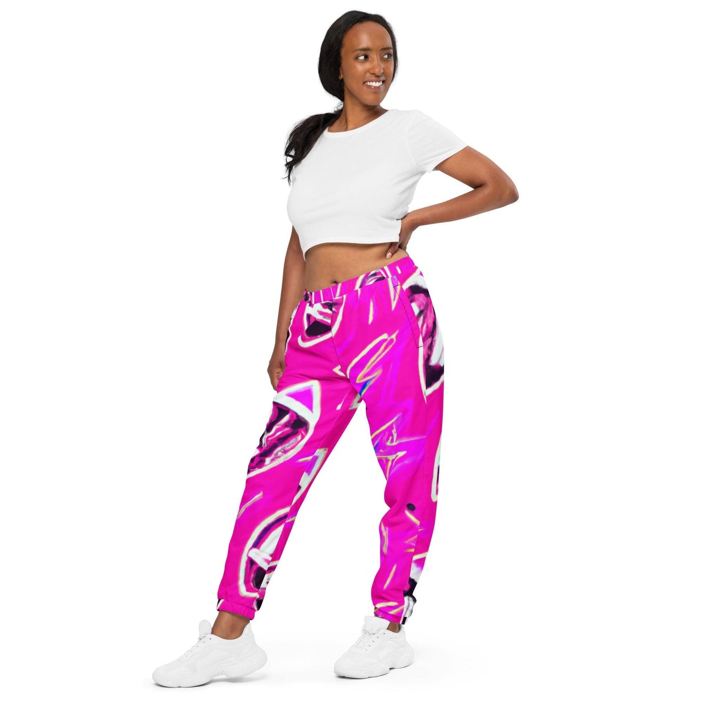 Pink Footballed Unisex track pants - Lizard Vigilante