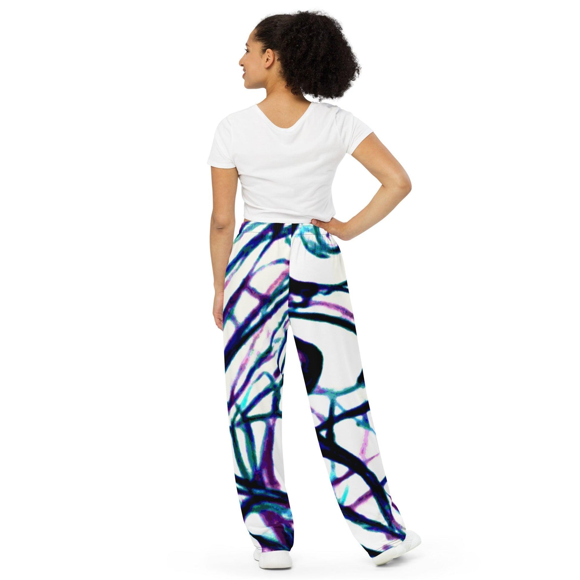 All-Over YOU Print by Evets! Unisex Wide-Leg Pants - Lizard Vigilante