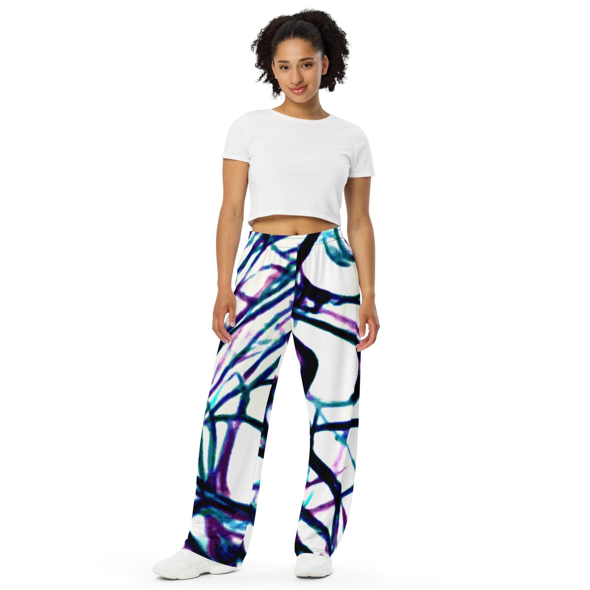 All-Over YOU Print by Evets! Unisex Wide-Leg Pants - Lizard Vigilante