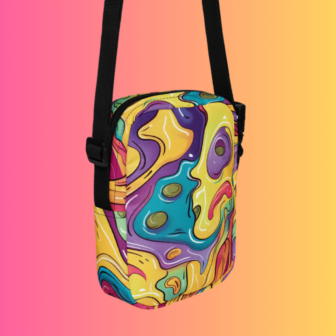 Vibrant Utility Crossbody Bag for Festivals and Raves