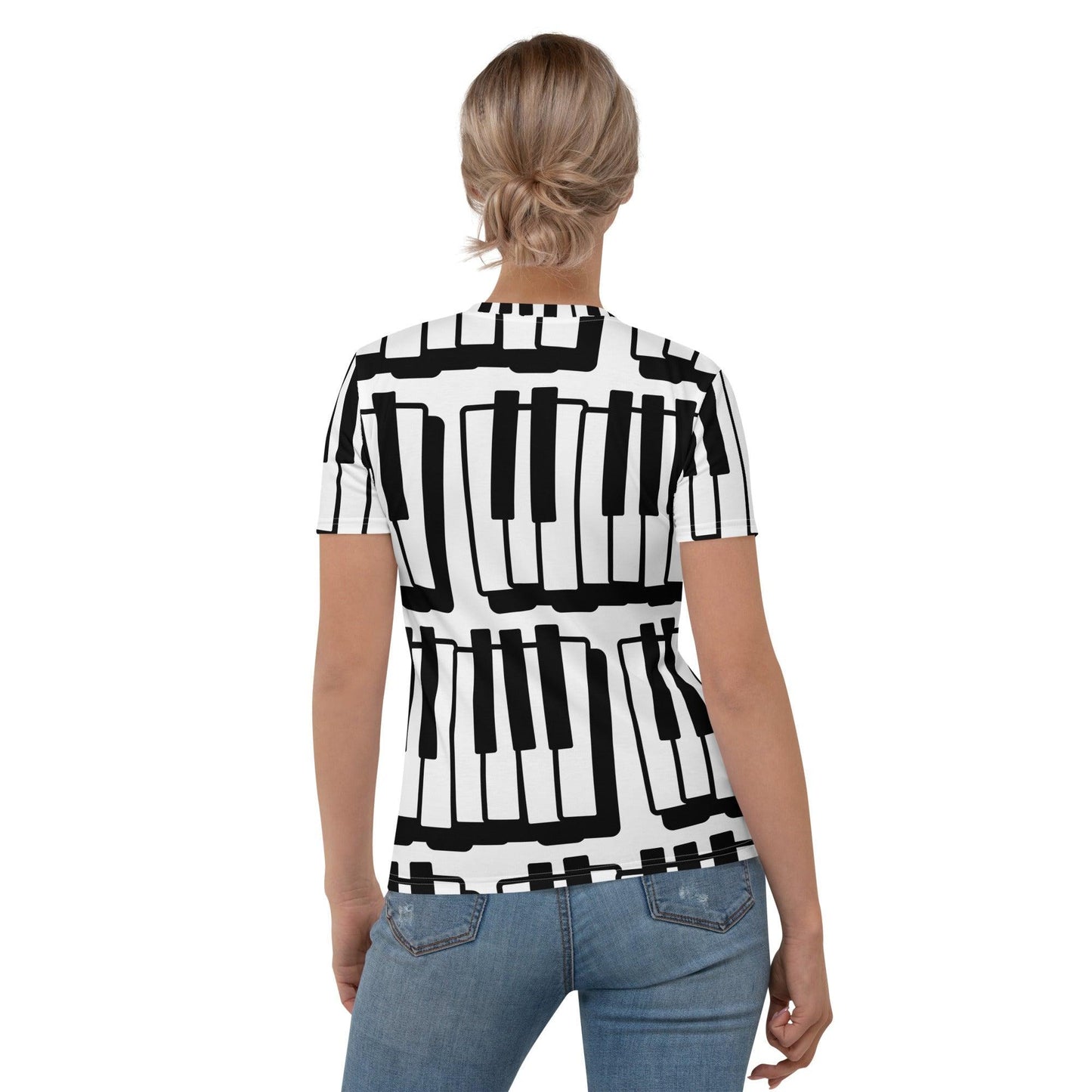 Piano Keyboards Women's T-shirt / Synthesizer Shirt / Organ Tee - Lizard Vigilante