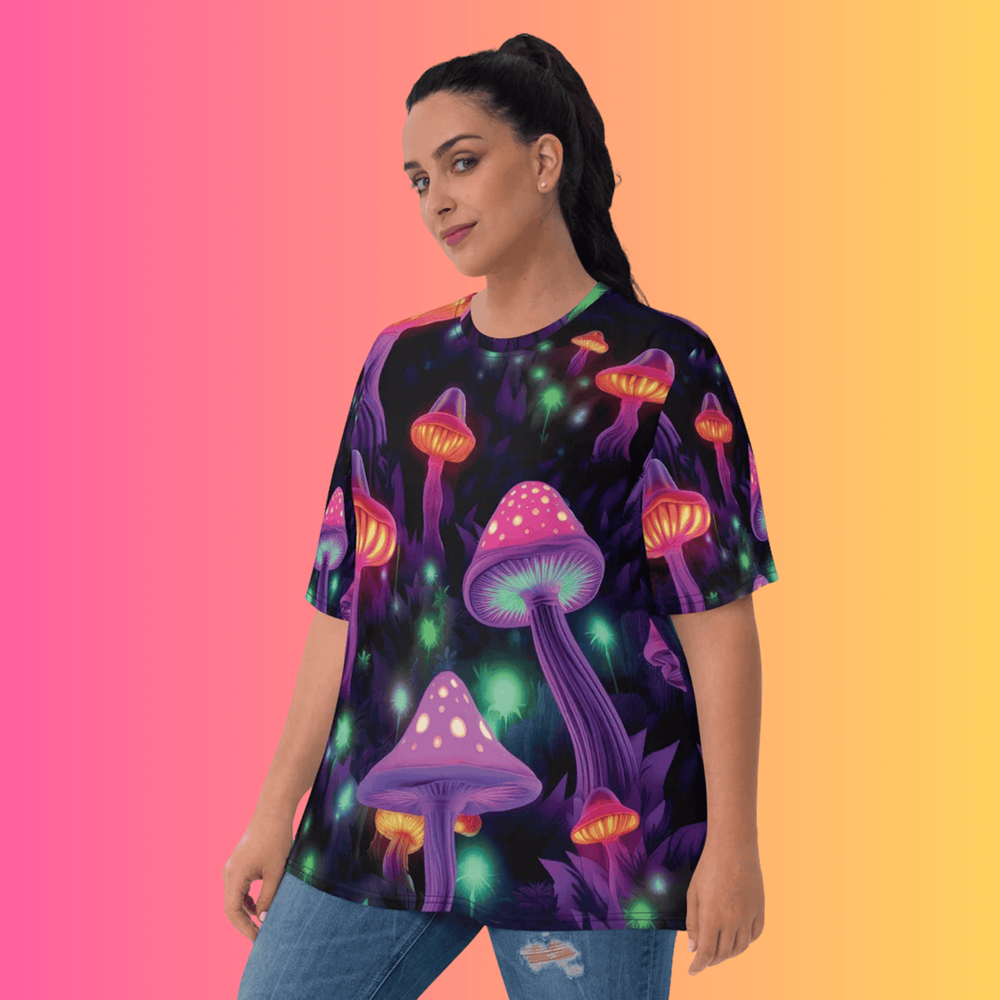 Bold Mushroom Festival T-Shirt for Women - Perfect for Raves