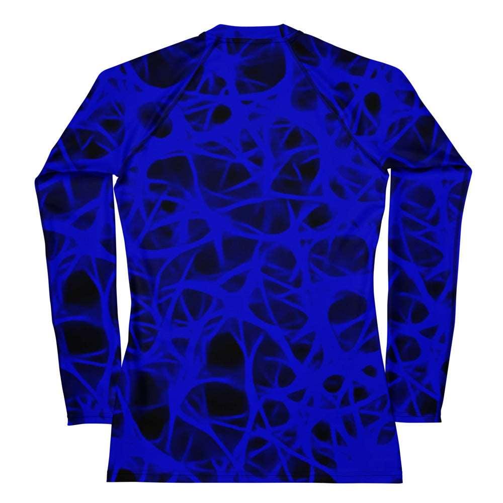 Blue Charged Women's Rash Guard - Lizard Vigilante